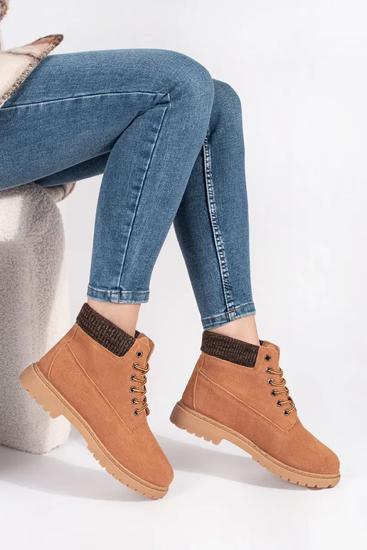 Schuhe für Damen aus braunem Naturleder
