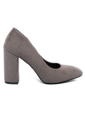 Graue Wildleder High Heels