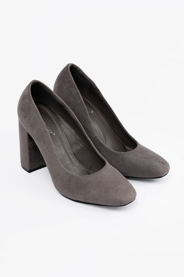 Graue Wildleder High Heels 2