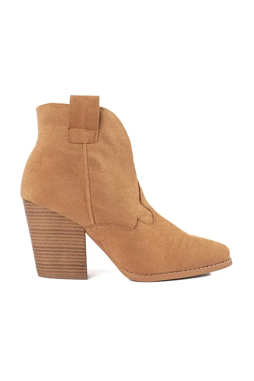 Bottines en daim style cowboy avec... Bottines en daim style cowboy avec...