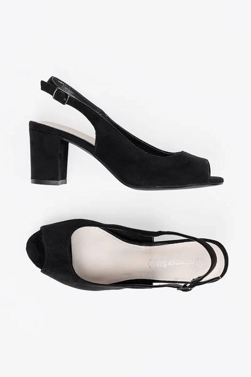 Wildledersandalen mit Absatz