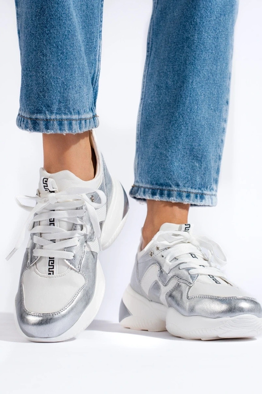 Shelovet couleur argent baskets... Shelovet couleur argent baskets...