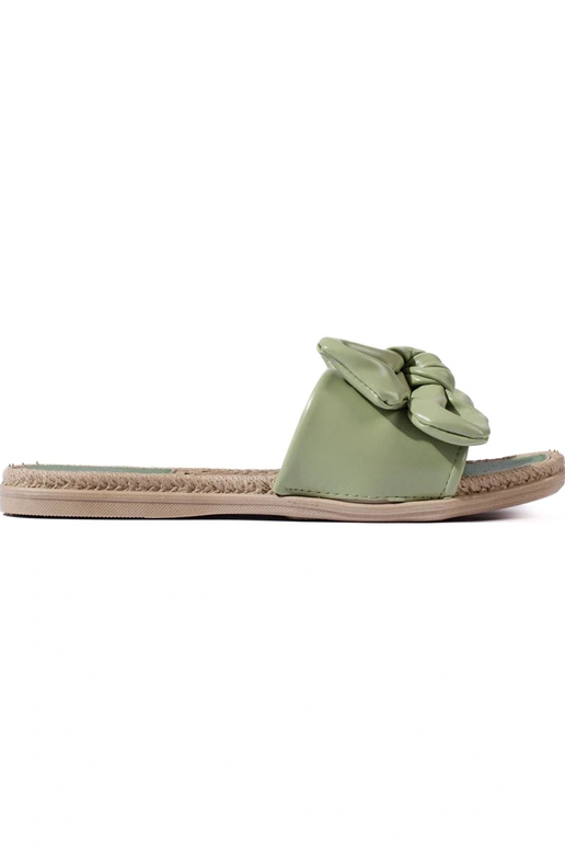 Slippers met lint Shelovet groene kleur