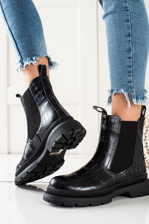 schwarze Chelsea-Stiefel