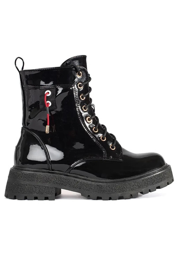 Zwarte gelakte schoenen met...