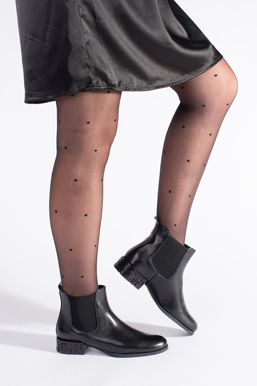 zwarte Chelsea boots met decoratieve...