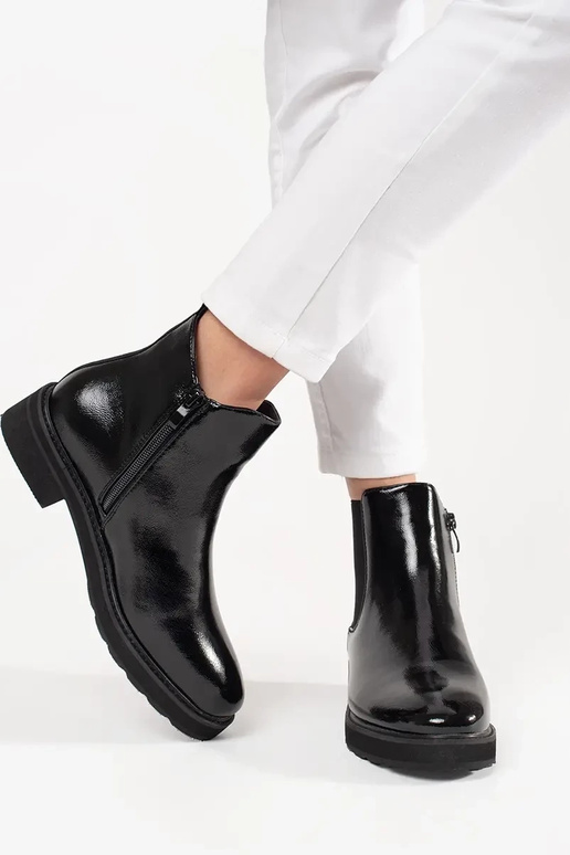 Klassieke zwarte enkellaarsjes SERGIO...