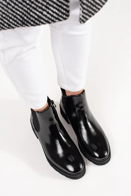 Klassische schwarze Boots SERGIO LEONE