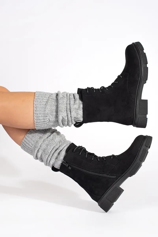 Suède damesschoenen met veters Suède damesschoenen met veters