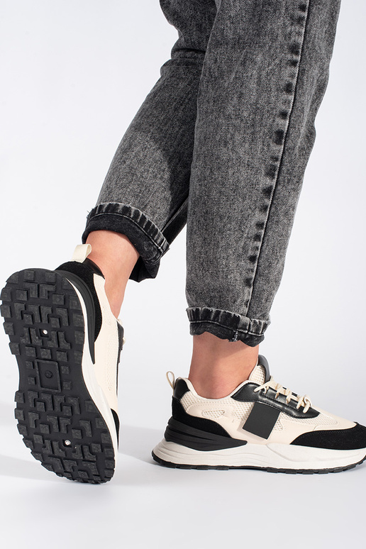 Zwart-beige damesschoenen Zwart-beige damesschoenen