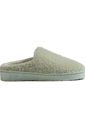 Instap slippers met bont...