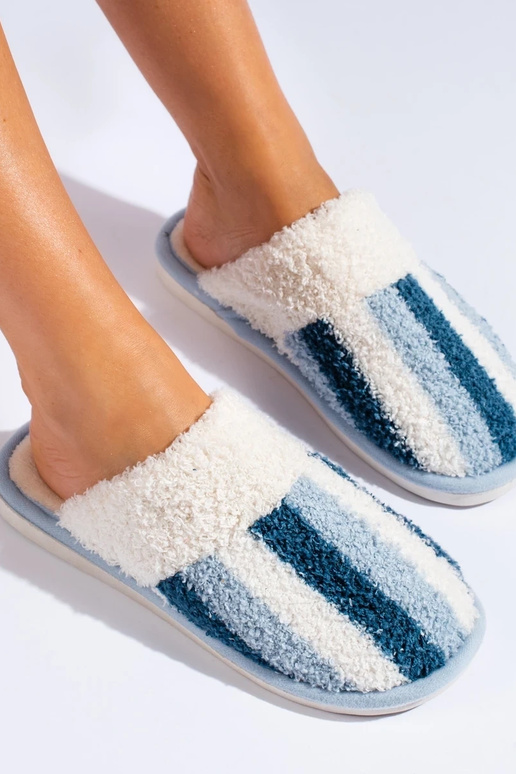 Warme gestreepte slippers