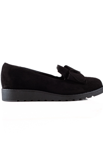 bottines en daim avec ruban