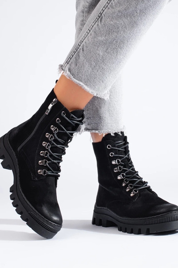 bottes femme en daim noir... 2