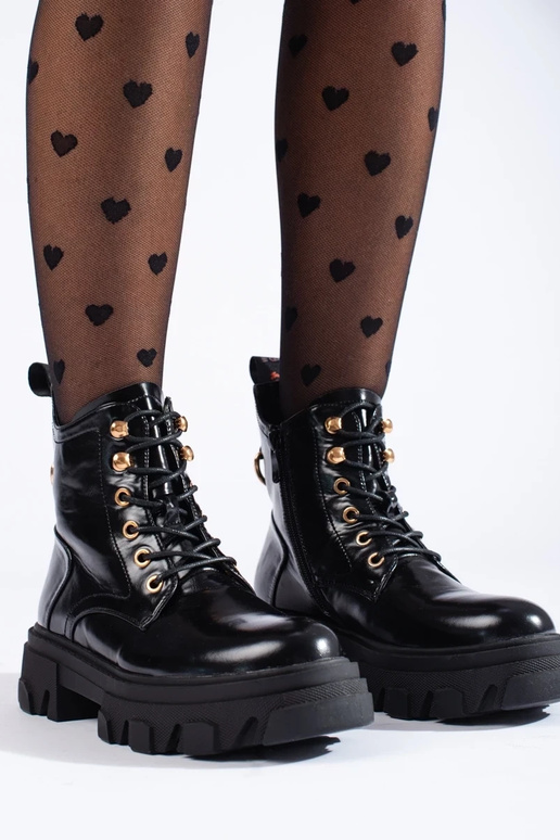 bottes pour femmes à effet laqué sur...