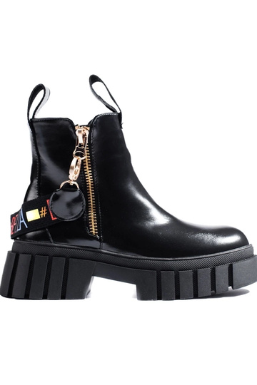 bottes noires avec plateforme