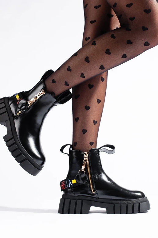 bottes noires avec plateforme