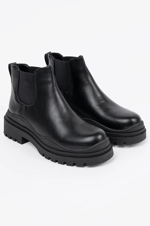 Schwarze Damen Chelsea Boots auf...