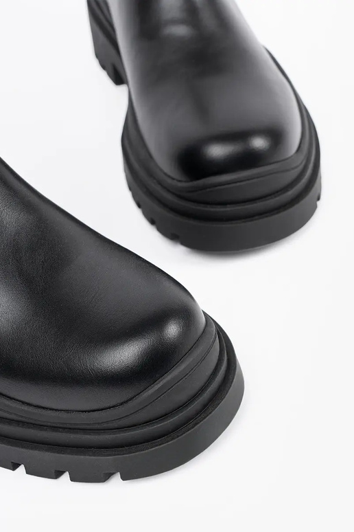 Schwarze Damen Chelsea Boots auf...