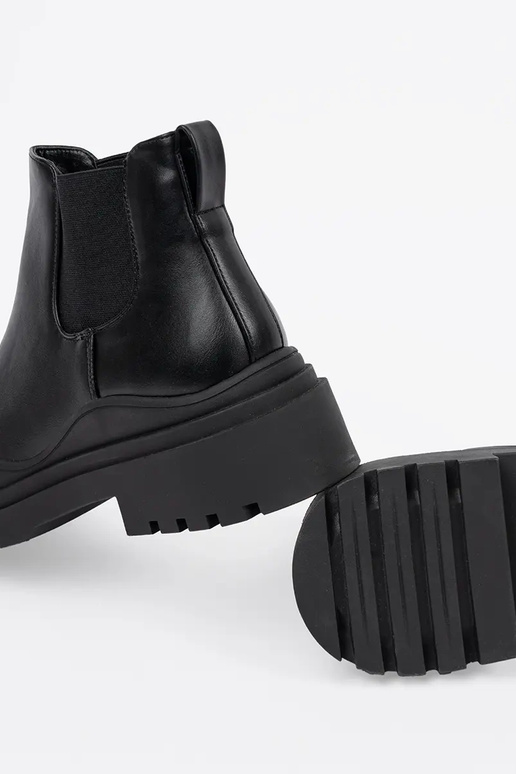 Bottines noires femmes à plateforme