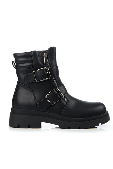 Bottines femme à boucles