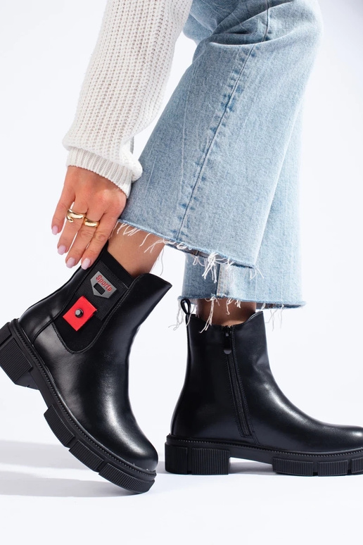 zwarte damesschoenen met plateau