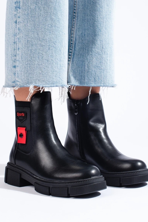 zwarte damesschoenen met plateau