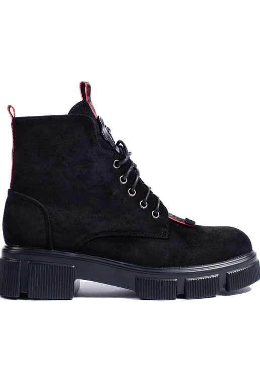 Boots femme à lacets en daim léger Boots femme à lacets en daim léger