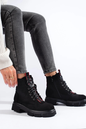 Boots femme à lacets en... 2