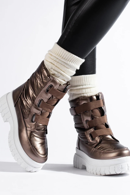 Dames snowboots met klittenband...