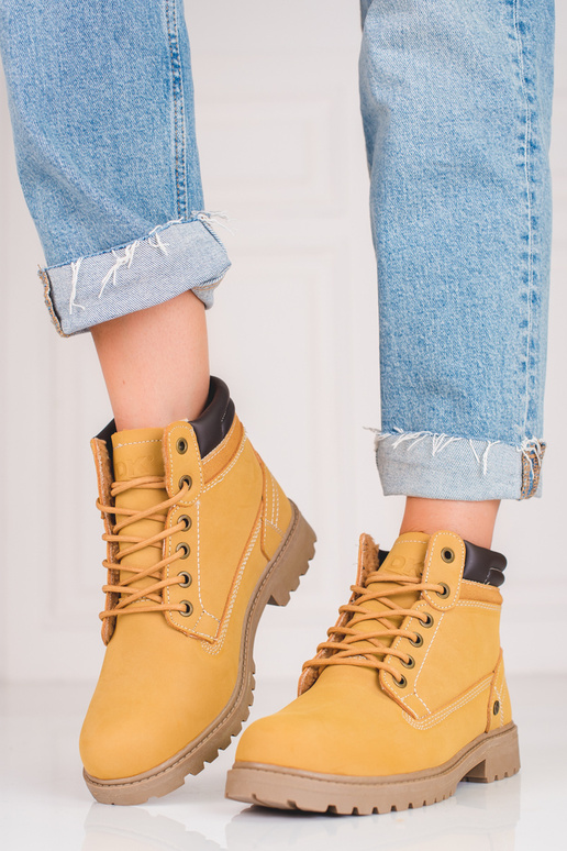 Bottines en cuir DK camel