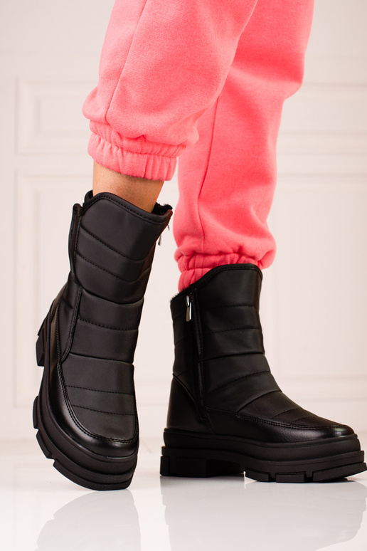 schwarze Damen-Schneestiefel mit... schwarze Damen-Schneestiefel mit...
