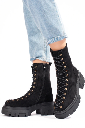 bottes à lacets en daim... 2