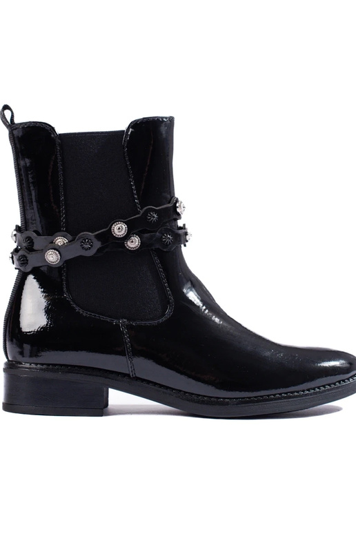 Flache Damenschuhe mit Lackeffekt,...