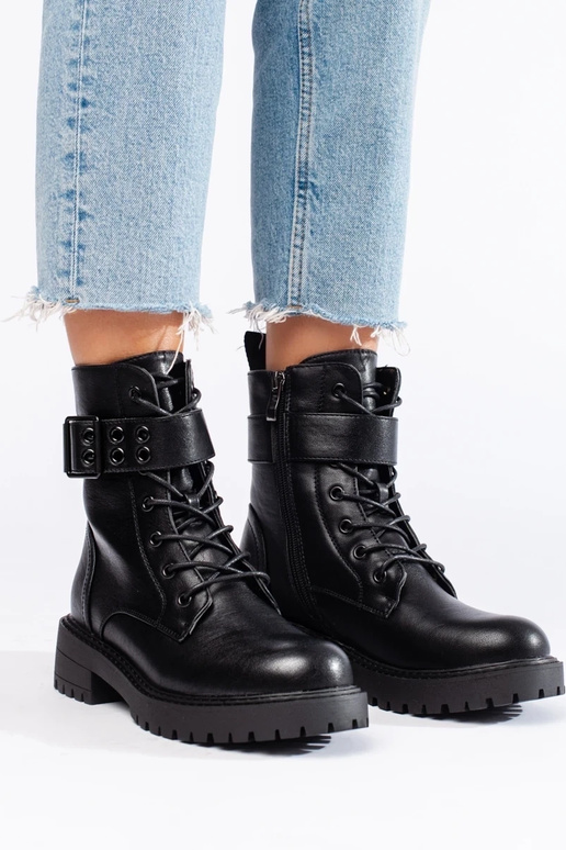 Bottes pour femmes lacées en cuir... Bottes pour femmes lacées en cuir...