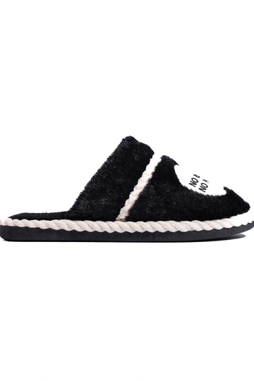chaussons femme noirs avec...