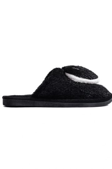 chaussons femme noirs avec...