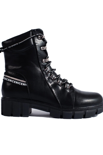 bottes à lacets noires pour...
