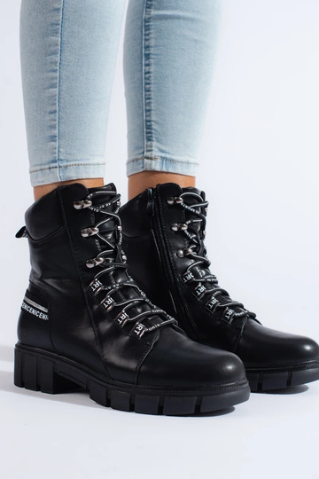 bottes à lacets noires pour... 2