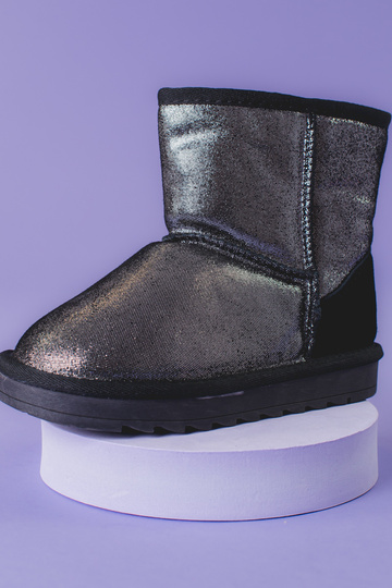 zilveren snowboots voor... 2