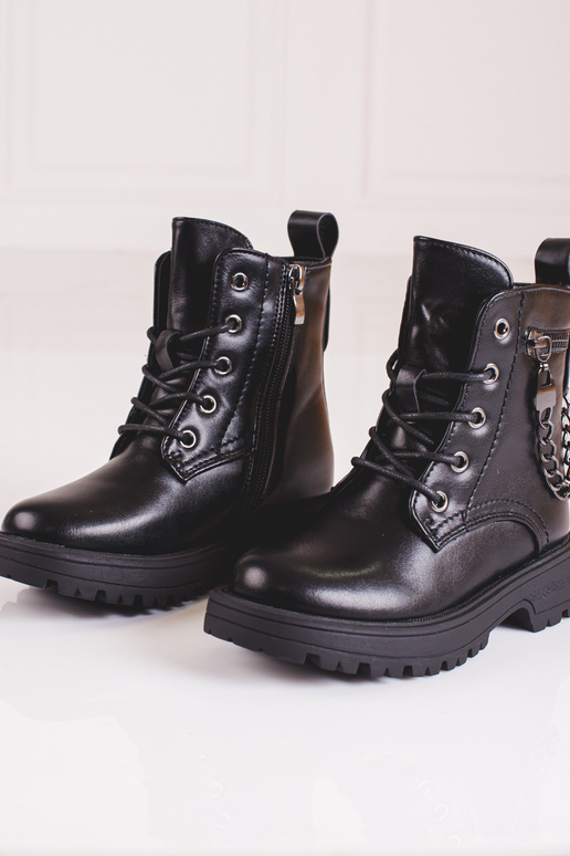 zwarte meisjesschoenen met ketting zwarte meisjesschoenen met ketting