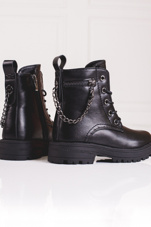 zwarte meisjesschoenen met ketting zwarte meisjesschoenen met ketting