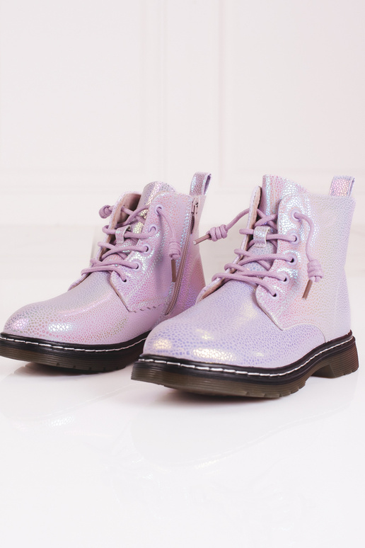 Bottes filles couleur rose brillant