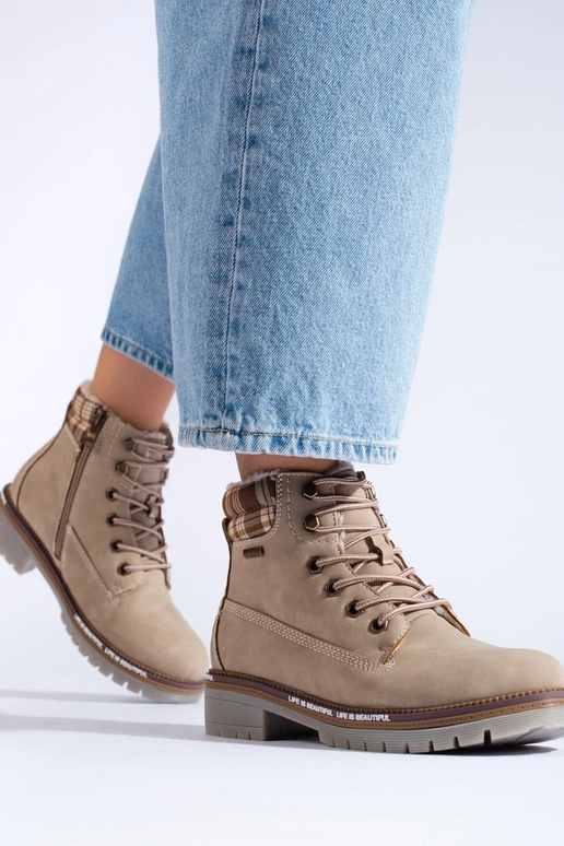 Schuhe für Damen in Beige aus Öko-Leder