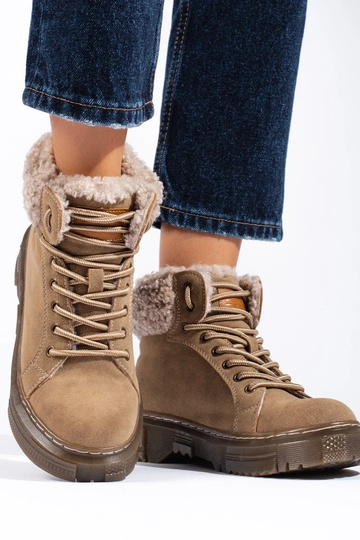 bottes marron avec peau de... 2