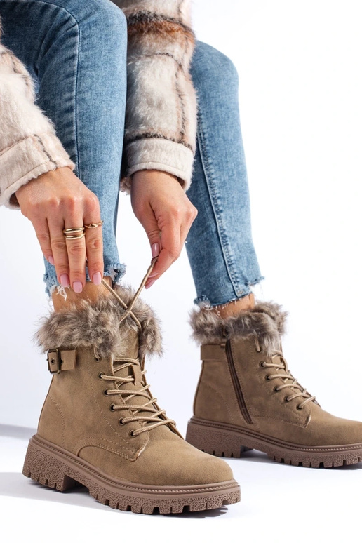 Bottes pour femmes avec fourrure de...