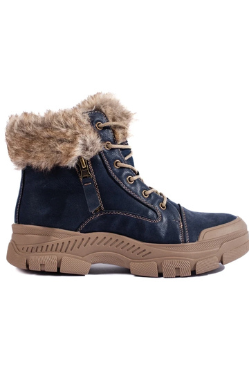 dunkelblaue Damenschuhe mit...
