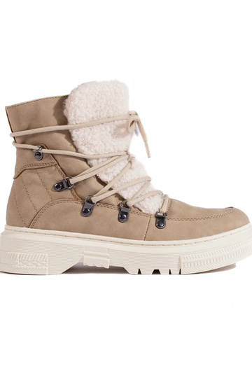 beige Dames snowboots met...