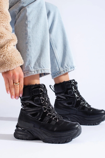 zwarte dames snowboots met... 2