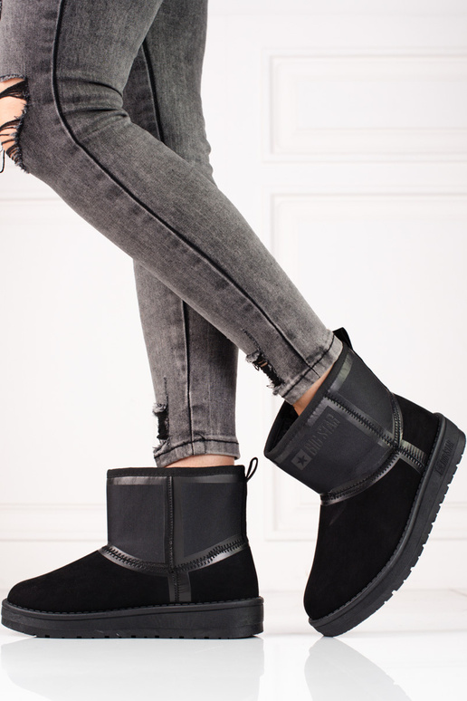 zwart suède dames snowboots kort BIG...